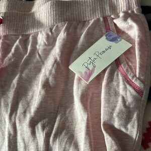 Peyton Primrose Rose Smoke Heather Jogger Pants 1X